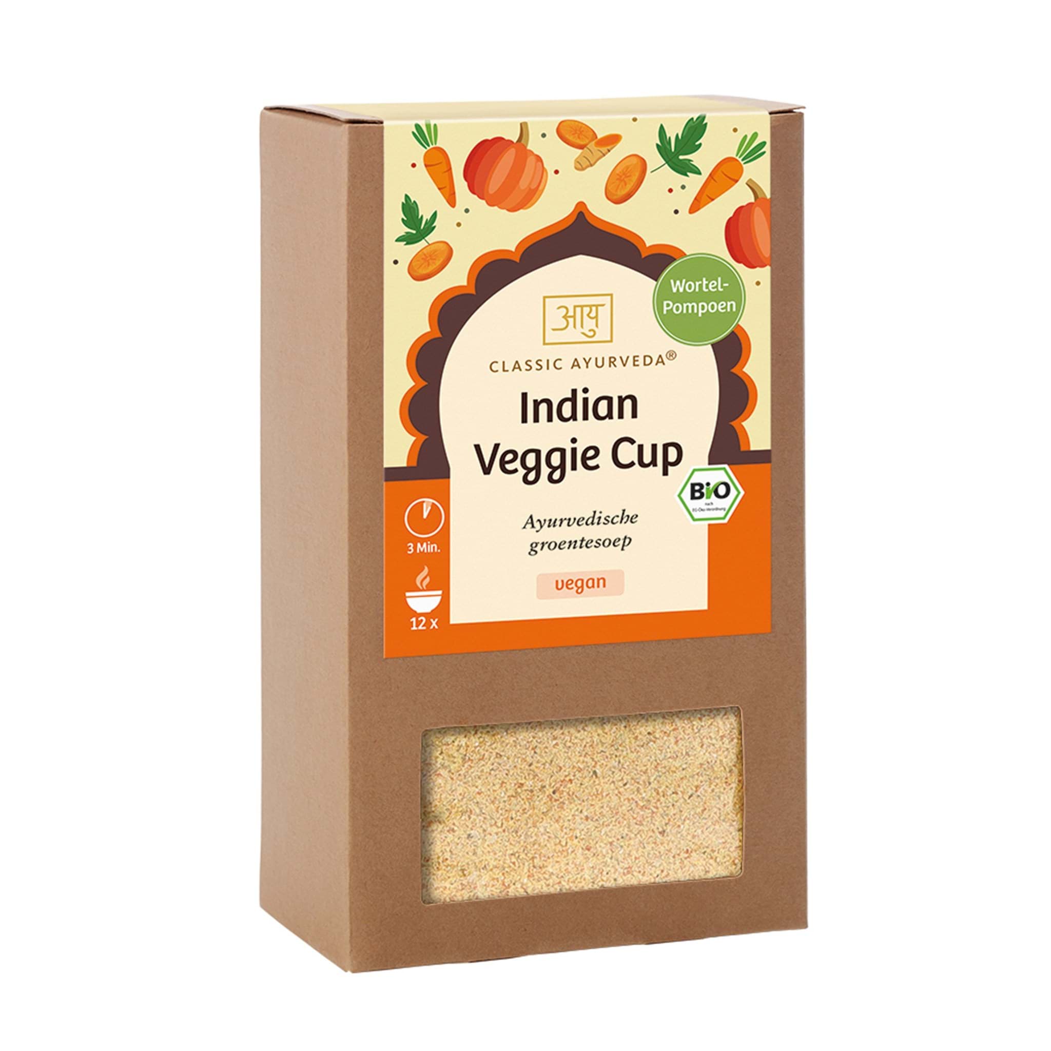 Afbeelding van Veggie Cup Indian Pompoen-Wortel BIO 240 g